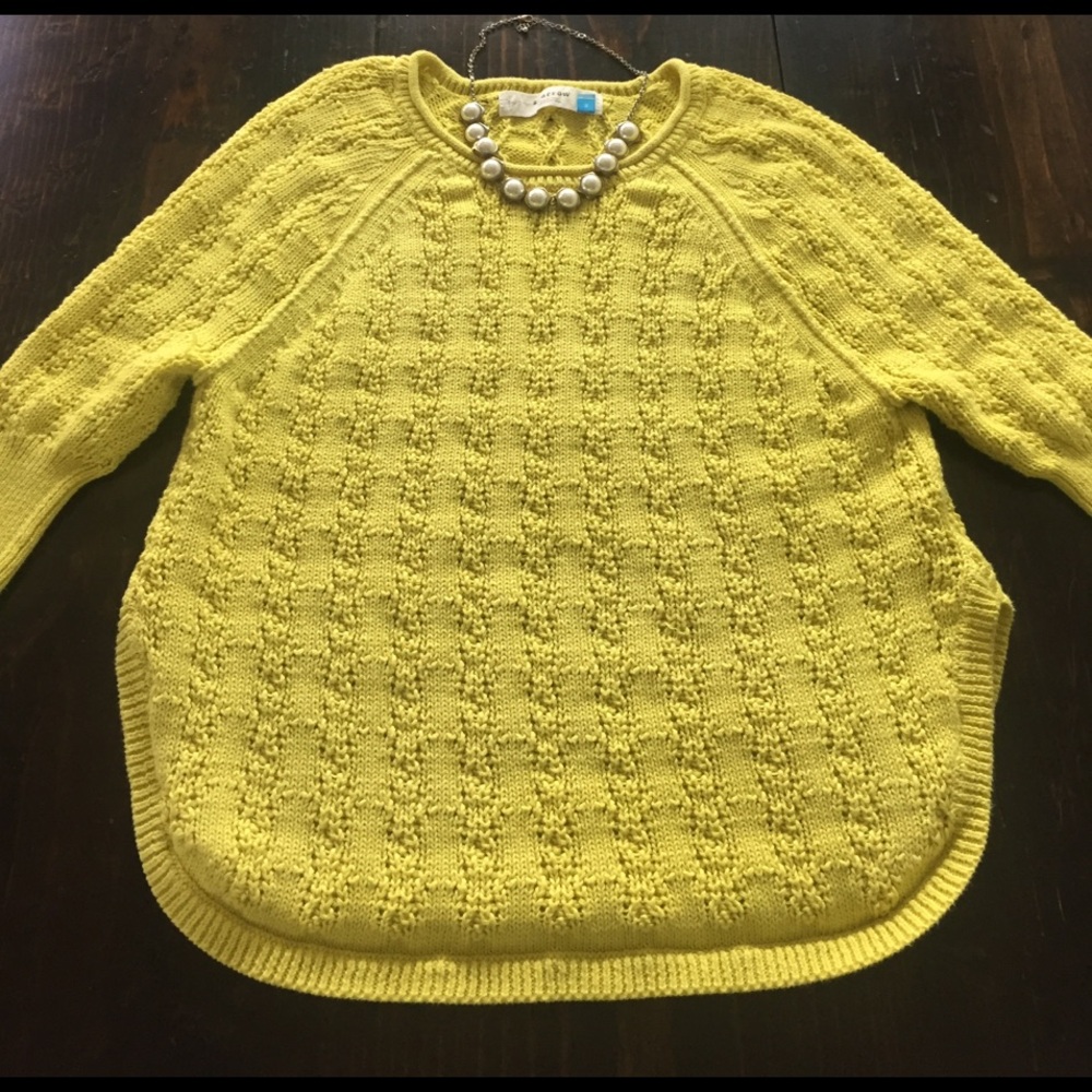 Anthropologie Yellow Sweater
